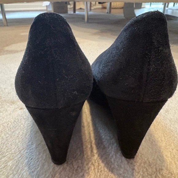 LK Bennett London Bayleen Black Suede Wedge Heels 39 - Picture 6 of 10